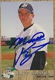 Matt Koziara, Clinton Lumberkings - Rangers Affiliate Autographed Card