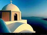 Thira - Santorini Travel Art Poster Print by Ch. Hermes, 20x16