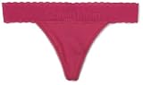 Calvin Klein Women’s Lace & Cotton Thong,Daiquiri,Medium