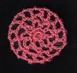 Coral Hair Net Crocheted Hair Bun Cover- MINI