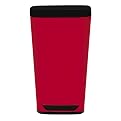 OXO SoftWorks 10-gal. Enamel Trash Can - Red/ Stainless Steel