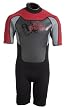 Full Throttle Adult Shorty Wetsuit, RED/GRAY