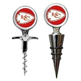 Kansas City Chiefs NFL Cork Screw and Wine Bottle Topper Set