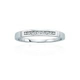 14K White Gold 0.09 ct. Diamond Wedding Band