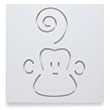 Spot On Square Marcel The Monkey Eco-friendly Wall Art, White
