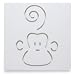 Spot On Square Marcel The Monkey Wall Art, White