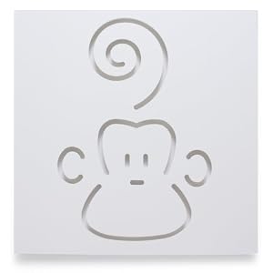 Spot On Square Marcel The Monkey Wall Art, White