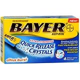 Bayer Aspirin EXTRA STRENGTH Quick Release Crystals   4 single dose pouches