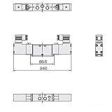 CKD セレックスバルブ4Fシリーズ 幅×奥行×高さ:240×30×90mm （4F220-08-AC200V）