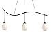 Z-Lite 131-3SB-WHITE 48-Inch 3-Light Billiard / Island Fixture with Glass Shades