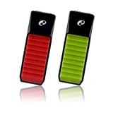 シリコンパワー USB2.0フラッシュメモリ TOUCH 610 4GB 黒X緑 スライド式 SP004GBUF2610V1Nの画像