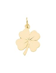 14K Yellow Gold 4 Leaf Clover Charm