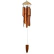 Asli Arts Collection C303 Medium Spun Top Bamboo Chime, Natural