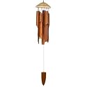 Asli Arts Collection C303 Medium Spun Top Bamboo Chime, Natural