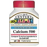 Calcium 500 mg - 90 tabs., (21st Century)
