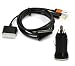Case Star ® Universal Black USB Mini Car Charger Adapter+ Black 4 Ft Audio and Sync Cable.Apple Dock Connector to 3.5mm Audio AUX (Auxiliary) Connector and USB Charge/Sync Connector for iPod iPhone 3G 3GS 4G 4S + Case Star Cellphone Bag (sku:IP-CAB)
