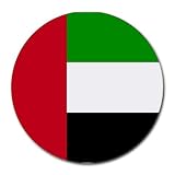 United Arab Emirates Flag Round Mouse Pad