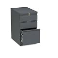 HON 33723RS 22-7/8-Inch Efficiencies Mobile Pedestal File with 1 File and 2 Box Drawers, Charcoal