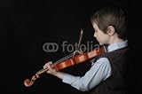 Wallmonkeys Peel and Stick Wall Decals - Boy Playing a Violin - Removable Graphic