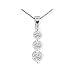 2ct 3 Diamond Three Stone Pendant In 14 Karat White Gold