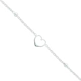 Sterling Silver Heart Anklet Chain Love Jewelry 10
