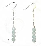Sterling Silver Unique & Beautiful Celebrity Style Genuine Grade A Aquamarine Dangle Earrings