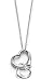 TI-6.Stunning 925 Sterling silver plated ,T Designer Style Heart in Heart drop Fashion Necklace, Excellent quality, fast delivery 18 Inch Long silver plated Necklace