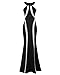 Mori Lady Women's Scoop Neck Strapless Mermaid Long Evening Dress Party Gowns