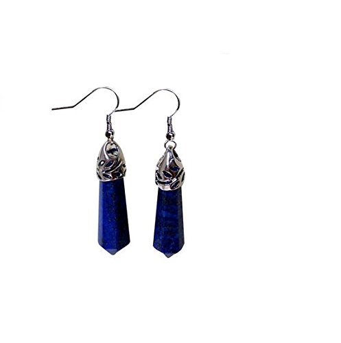 Lapis Lazuli Faceted Pendulum Earrings 1 Pair