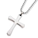 Stainless Steel Cross with 24" Stainless Steel Ball Chain