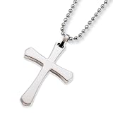Stainless Steel Cross with 24 Stainless Steel Ball Chain