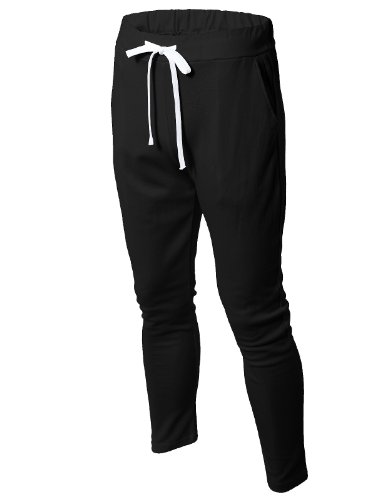 H2H Mens Fashion Lightweight Sweatpants with Various Colors BLACK US 32/Asia L (JJSK07)