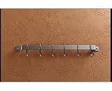 Rogar 1208 30 Inch Bar Rack - Stainless Steel with 8 Chrome Regular Hooks