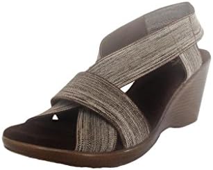 Charleston Shoe Co Womens Coffee Gibbes Elastic Wedge Sandal Size 9