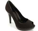 SUEDE PEEP TOE HEEL