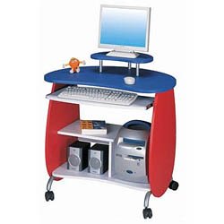 computer desk red