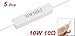 uxcell® 10W 10 Ohm 5% Winding Ceramic Cement Power Resistor x 5