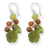 Jade Unikite Peridot Aventurine Carnelian Earrings - JewelryWeb
