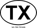 Texas Oval Bumper Sticker