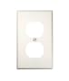 Leviton 88003 1-Gang Duplex Device Receptacle Wallplate, Standard Size, Thermoset, Device Mount, White