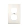 Leviton 88003 1-Gang Duplex Device Receptacle Wallplate, Standard Size, Thermoset, Device Mount, White