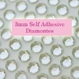 175 Clear 3mm Acrylic Rhinestone Gems ~ Self Adhesive