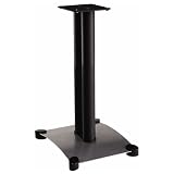 Sanus SF22 Speaker Stands Steel Foundations  series -- 22 Black with silver bases
