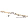 Ladies 2-tone Stainless Watch Band Deployment Buckle