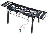 Bayou Classic TB650 Triple Burner Outdoor Patio Stove Range with Side Shelves