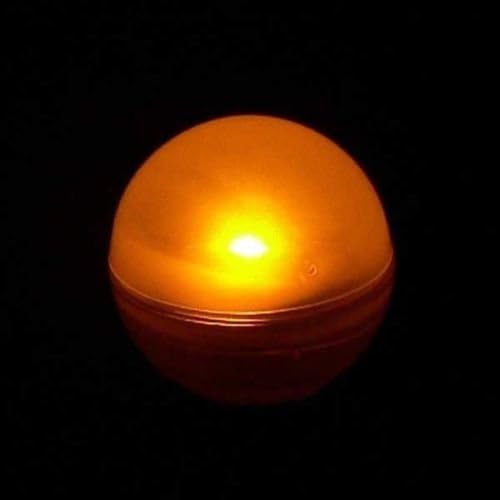 Orange Fairy LED Light, Glowing Pearl, Magical Wedding Centerpiece, Party Light, for Wedding Birthday, Anniversary, Backyard -Set of 12 (Orange)
