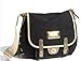 Marc by Marc Jacobs Metallic Military General Crossbody Messenger Bag Black