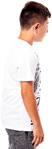 Boys Kids Childrens Bright Cali Bandana Tees Tops T-Shirts BTS-1502 (14, White)