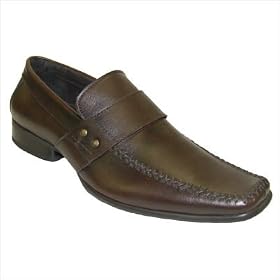 Giorgio Brutini 172202 Slip-on with Vamp Strap in Brown by Giorgio Brutini