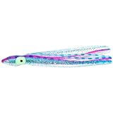 Boone Big Game Trolling Skirt (Pack of 10), Silver Blue Dots Pink Stripe, 4 1/4-Inch